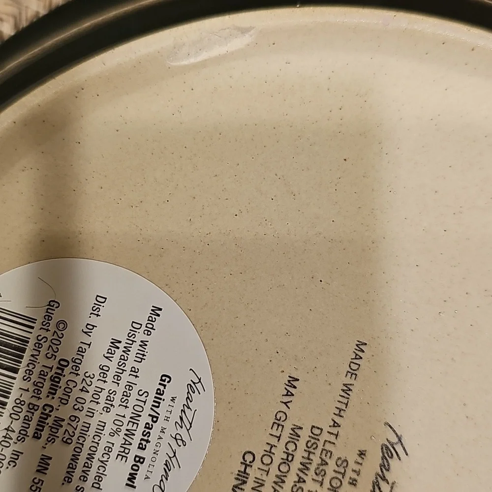 Hearth And Hand With Magnolia 8in. Elegant Dark Green Grain/Pasta Bowl